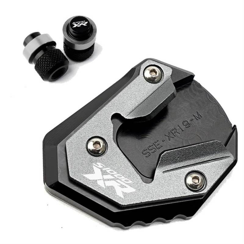 KARDAS Für S1000XR S 1000 XR S 1000XR 2017-2023 Motorradzubehör Ständer Seitenständerverlängerung Vergrößerungspad Reifenventilkappen(1 Set Grey(17-19)) von KARDAS