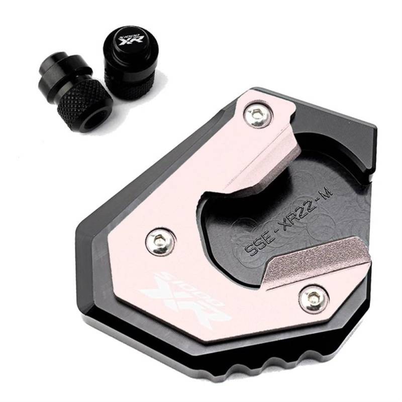 KARDAS Für S1000XR S 1000 XR S 1000XR 2017-2023 Motorradzubehör Ständer Seitenständerverlängerung Vergrößerungspad Reifenventilkappen(1 Set Silver(20-22)) von KARDAS