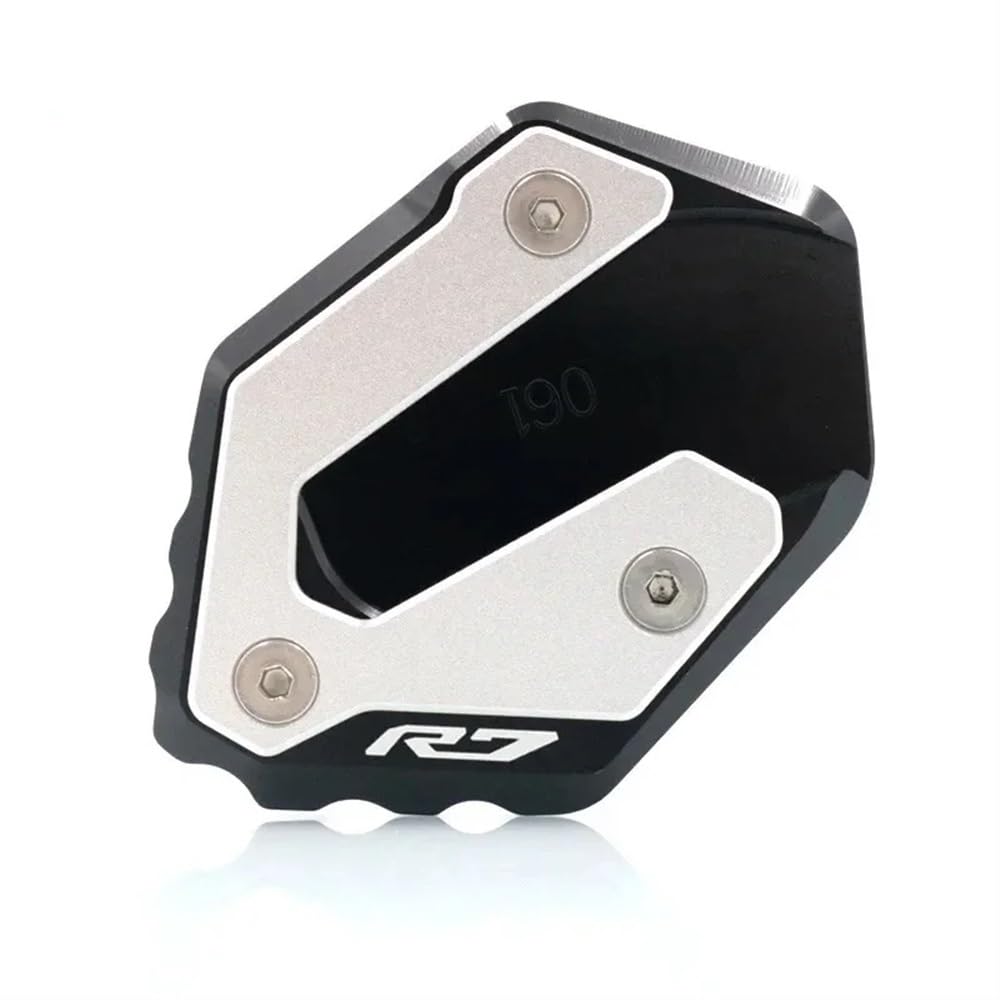 KARDAS Für YZFR7 YZF-R7 YZF R7 2021-2023 2022 Motorrad CNC Kickstand Fuß Seitenständer Verlängerung Pad Stützplatte Vergrößern Ständer(Black) von KARDAS