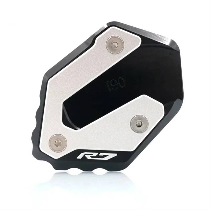 KARDAS Für YZFR7 YZF-R7 YZF R7 2021-2023 2022 Motorrad CNC Kickstand Fuß Seitenständer Verlängerung Pad Stützplatte Vergrößern Ständer(Black) von KARDAS