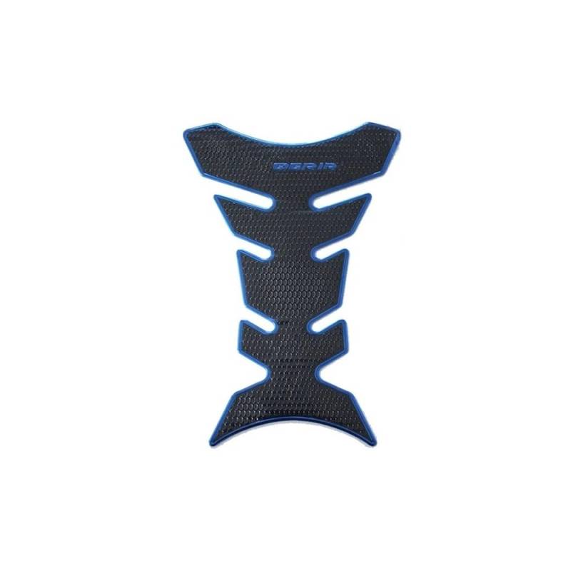 Motorrad Tank Gummi Pads Motorrad Universal Fishbone 3D Motorrad Aufkleber Fishbone Aufkleber Motorrad Tank Pad Tankpad Schutz(Blue) von KARDAS