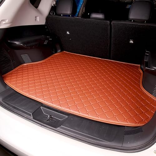 Auto Leder Kofferraummatte für Honda Inspire 2019 2020 2021 2022 2023 2024 2025, Antirutschmatte Kofferraum Schutzmatte Kofferraumschutz Zubehör,B-Brown von KARDZ