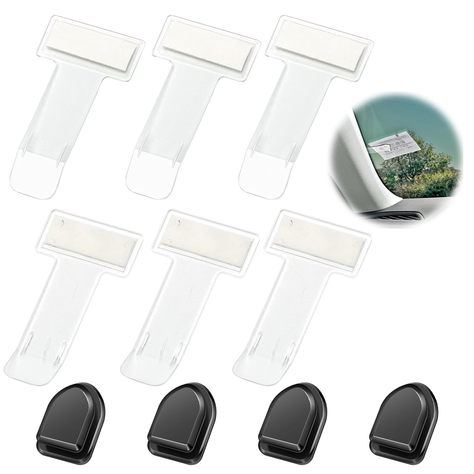 Ticket Halterung Auto, Selbstklebend Tickets Clips, Transparente Auto Halter Clip, Parkscheinhalter Clip, Transparent Auto Windschutzscheibe Ticket Halter, Parkscheinhalter Windschutzscheibe, 6 Stück Ticket Halterung Auto, Selbstklebend Tickets Clips, Transparente Auto Halter Clip, Parkscheinhalter Clip, Transparent Auto Windschutzscheibe Ticket Halter, Parkscheinhalter Windschutzscheibe, 6 Stück von KARELLS