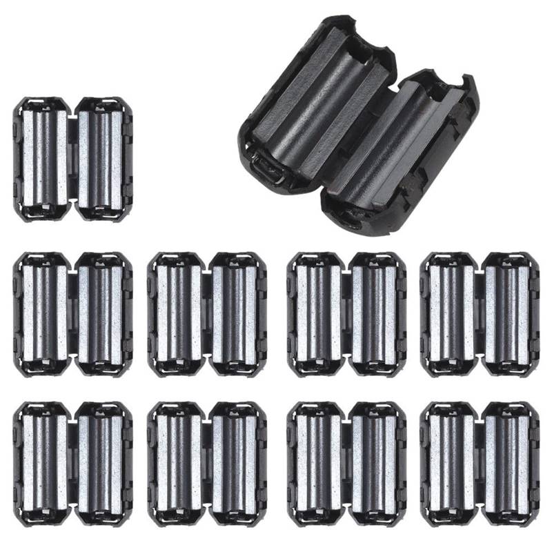 5mm / 7mm / 9mm / 13mm Ferrit-Ringkern 10 Stück Ferrite Ring Ferritfilter Clip Schwarz Entstörfilter Ferritkerne RFI EMI Noise Suppressor Kabel Clip (für Kabel 9mm) von KAREN66