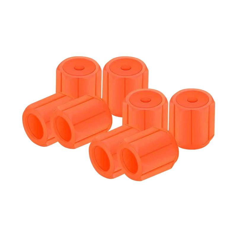 8 Stück Leuchtend Ventilkappen Auto Universelle Fluoreszierende Reifen Ventilkappen PKW Fahrrad Motorrad Ventildeckel (Orange, One Size) von KAREN66
