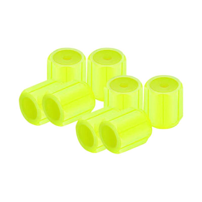 8 Stück Leuchtend Ventilkappen Auto Universelle Fluoreszierende Reifen Ventilkappen PKW Fahrrad Motorrad Ventildeckel (Yellow, One Size) von KAREN66