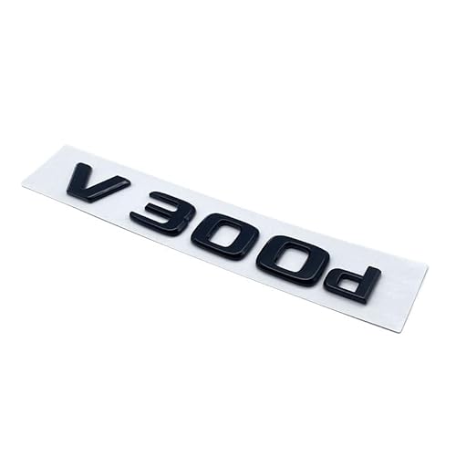3D glänzend Schwarze Buchstaben V250d Night Edition ABS-Emblem kompatibel mit Mercedes Benz V W447 Auto-Kotflügel-Abzeichen, Kofferraum-Namensschild-Logo-Aufkleber (Color : V300d, Size : Glossy blac von KARFRI