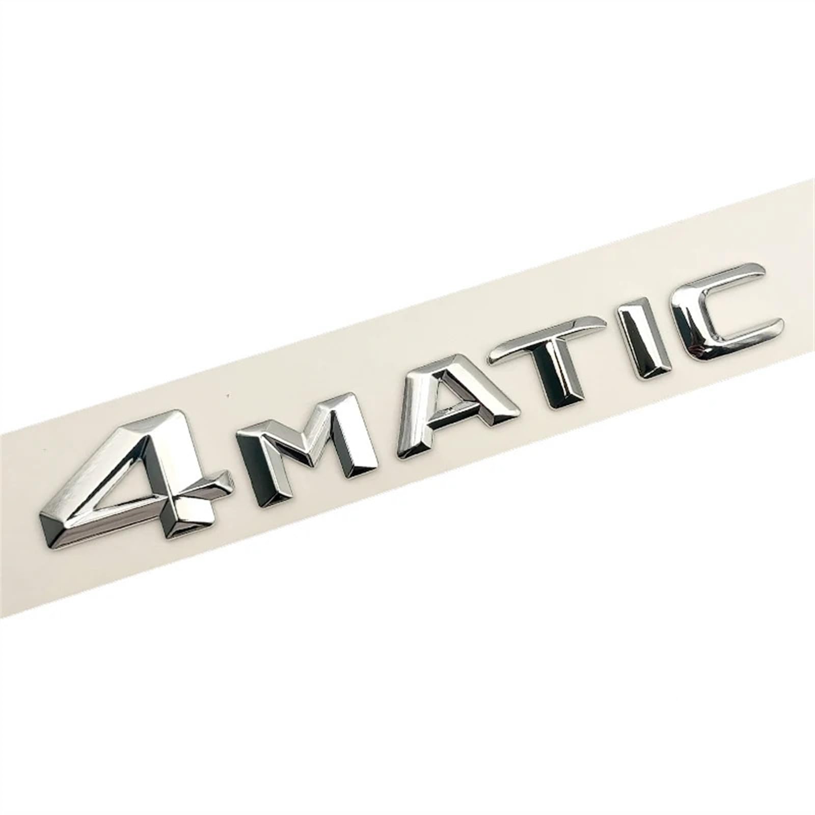 ABS Chrom Auto Buchstaben Kofferraum Emblem Abzeichen Logo kompatibel mit Mercedes ML 320 280 ABCES GLK 220 350 200 CDI 4matic Aufkleber Zubehör (Color : 4matic Chrome) von KARFRI