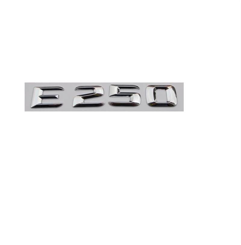 Chrom E 250" CarTrunk hinten Buchstaben Wörter Nummer Abzeichen Emblem Embleme Aufkleber Aufkleber passend for Mercedes Benz E-Klasse E250 von KARFRI