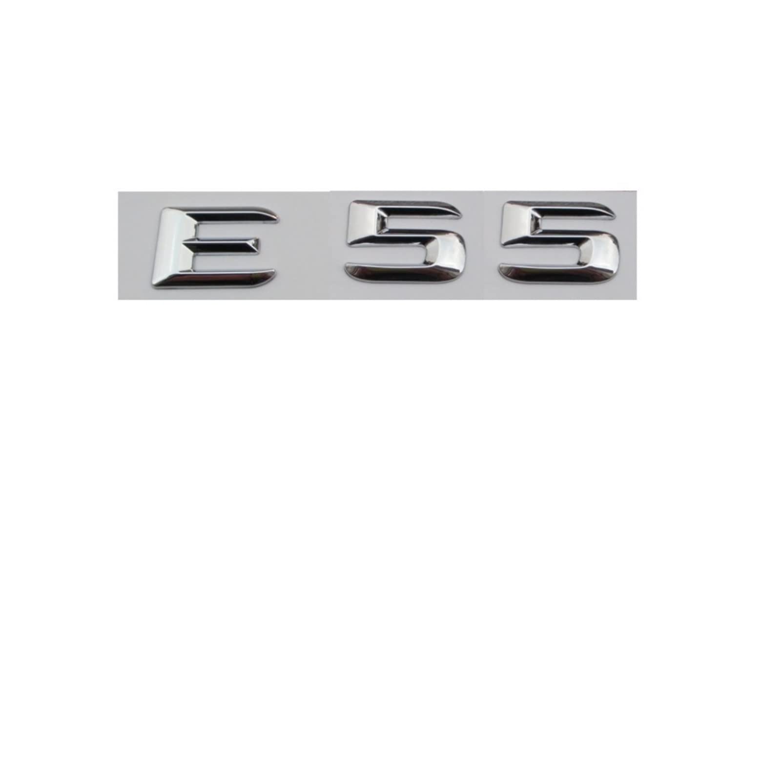 Chrom glänzendes Silber ABS Kofferraum Hecknummer Buchstaben Wörter Abzeichen Emblem Aufkleber Aufkleber passend for Mercedes-Benz E55 AMG Chrom glänzendes Silber ABS Kofferraum Hecknummer Buchstaben Wörter Abzeichen Emblem Aufkleber Aufkleber passend for Mercedes-Benz E55 AMG von KARFRI