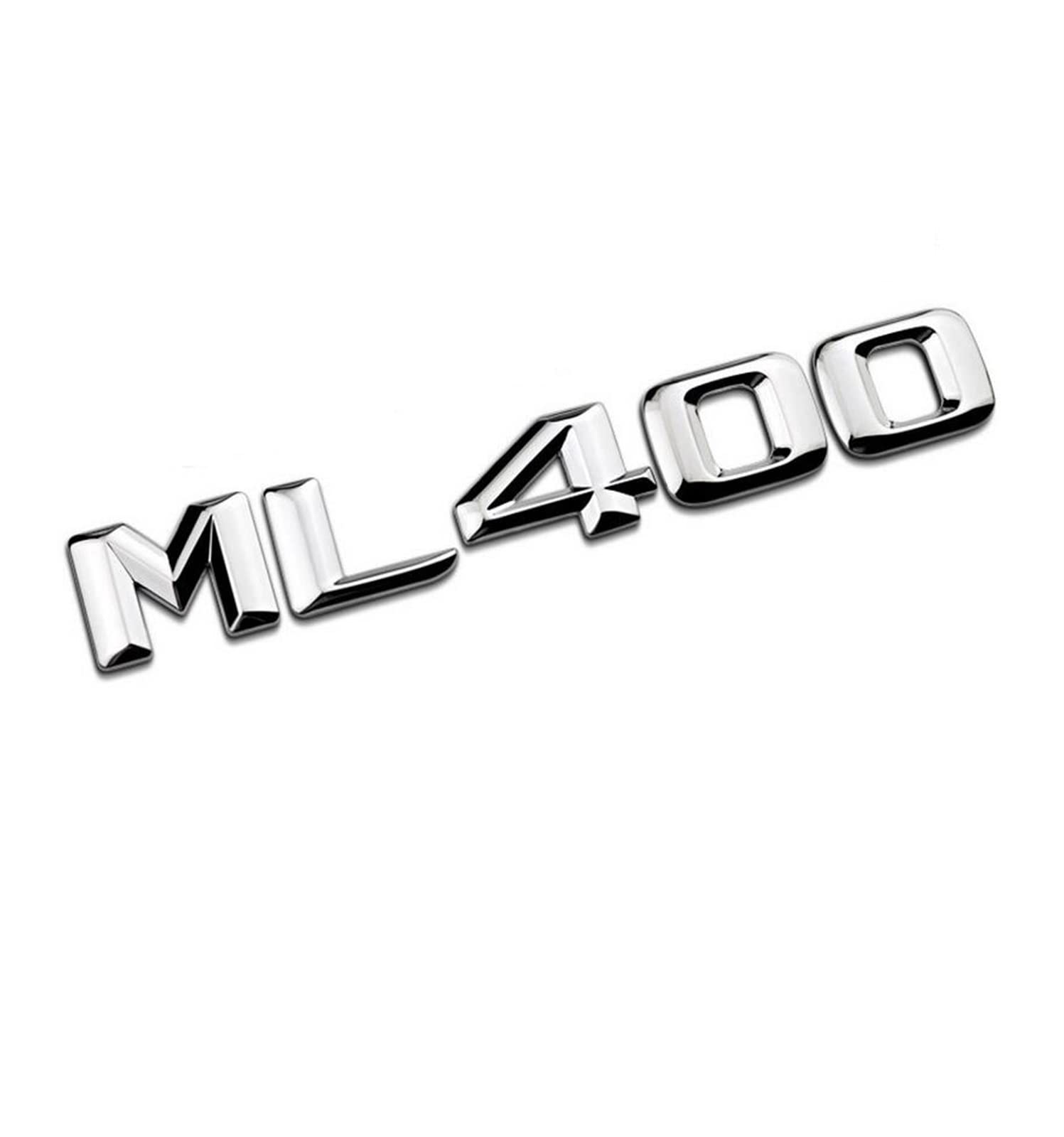 Chrom glänzendes Silber ML 400 "Auto Kofferraum hinten Buchstaben Wort Abzeichen Emblem Brief Aufkleber Aufkleber passend for Mercedes Benz ML Klasse ML400 Chrom glänzendes Silber ML 400 "Auto Kofferraum hinten Buchstaben Wort Abzeichen Emblem Brief Aufkleber Aufkleber passend for Mercedes Benz ML Klasse ML400 von KARFRI