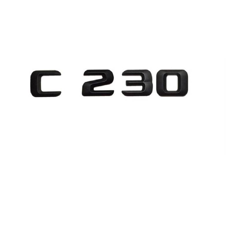 Mattschwarz C 230 "Kofferraum hinten Buchstaben Wörter Nummer Abzeichen Emblem Aufkleber Aufkleber passend for Mercedes Benz C-Klasse C230 von KARFRI