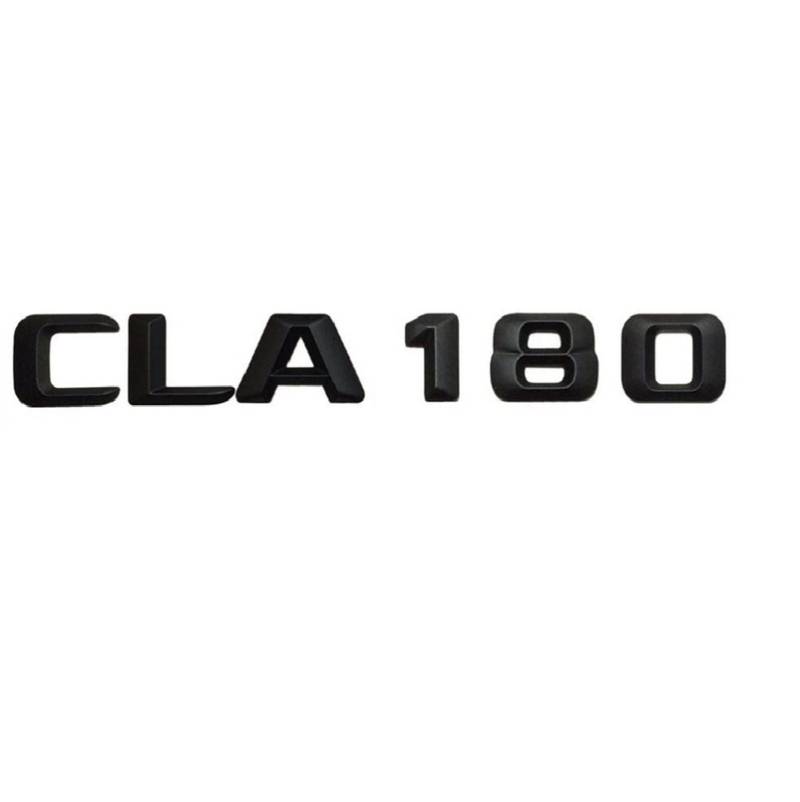 Mattschwarzes ABS CLA 180 "Kofferraum hinten Buchstaben Wörter Nummer Abzeichen Emblem Aufkleber Aufkleber passend for Mercedes Benz CLA Klasse CLA180 von KARFRI