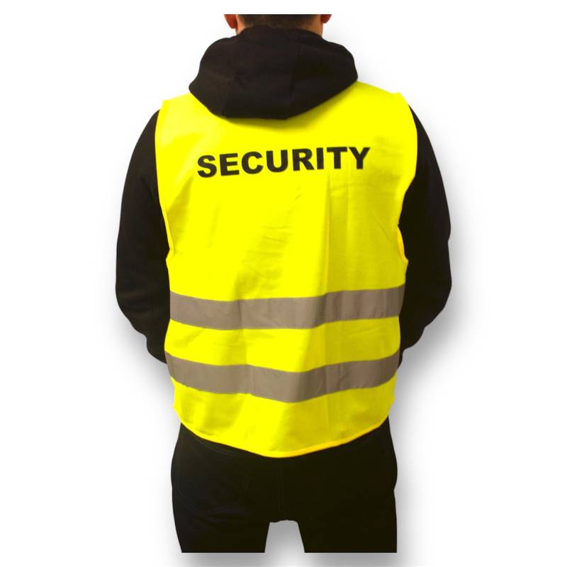 KARP Security Sicherheitsweste Warnweste mit Aufschrift Weste ist TÜV Zertifiziert von KARP