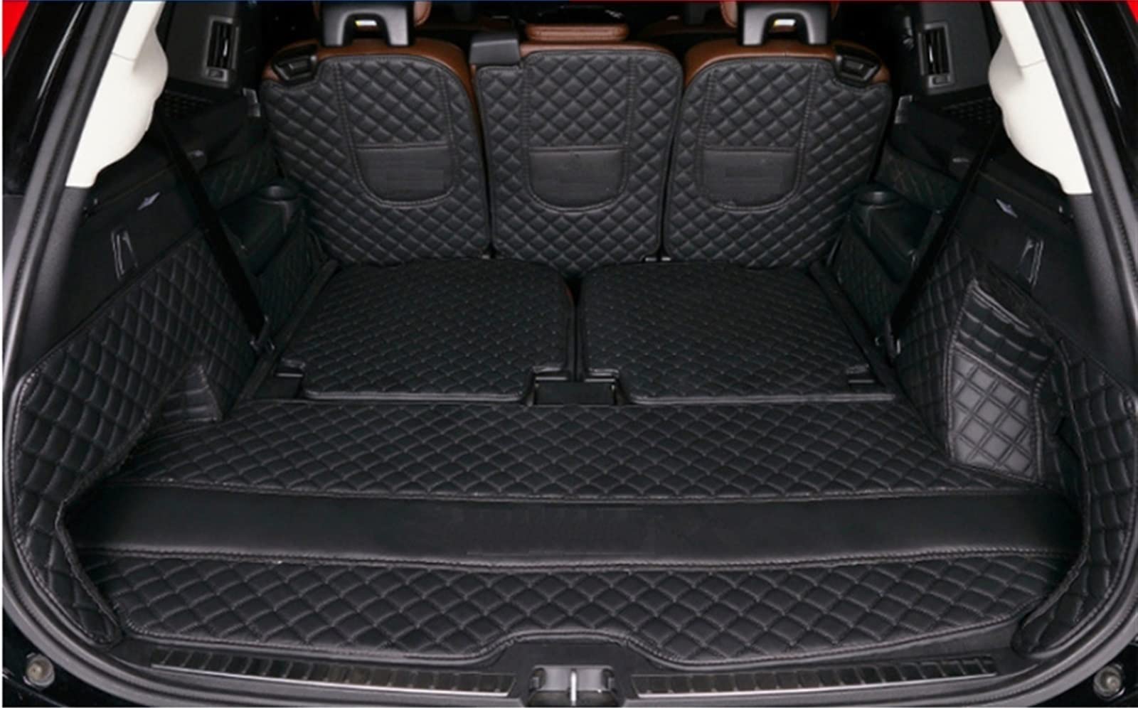 KARTEM Kofferraumwanne Matte Spezielle Kofferraummatten Für Volvo Für XC90 7 Sitze 2020 wasserdichte Kofferraumteppiche Cargo Liner Protector Zubehör Kofferraum Schutzmatte (Farbe : 2) von KARTEM