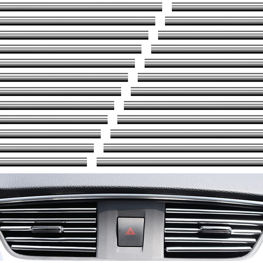 20 Stück Auto Klimaanlage Dekorationsstreifen U Form Leisten für Lüftungsschlitze DIY Decor Zubehör Auto Luftauslass Innen Streifen Dekor Lüftungsschlitz für Klimaanlage Trimmen Streifen (Silber) 20 Stück Auto Klimaanlage Dekorationsstreifen U Form Leisten für Lüftungsschlitze DIY Decor Zubehör Auto Luftauslass Innen Streifen Dekor Lüftungsschlitz für Klimaanlage Trimmen Streifen (Silber) von KATISHYRO