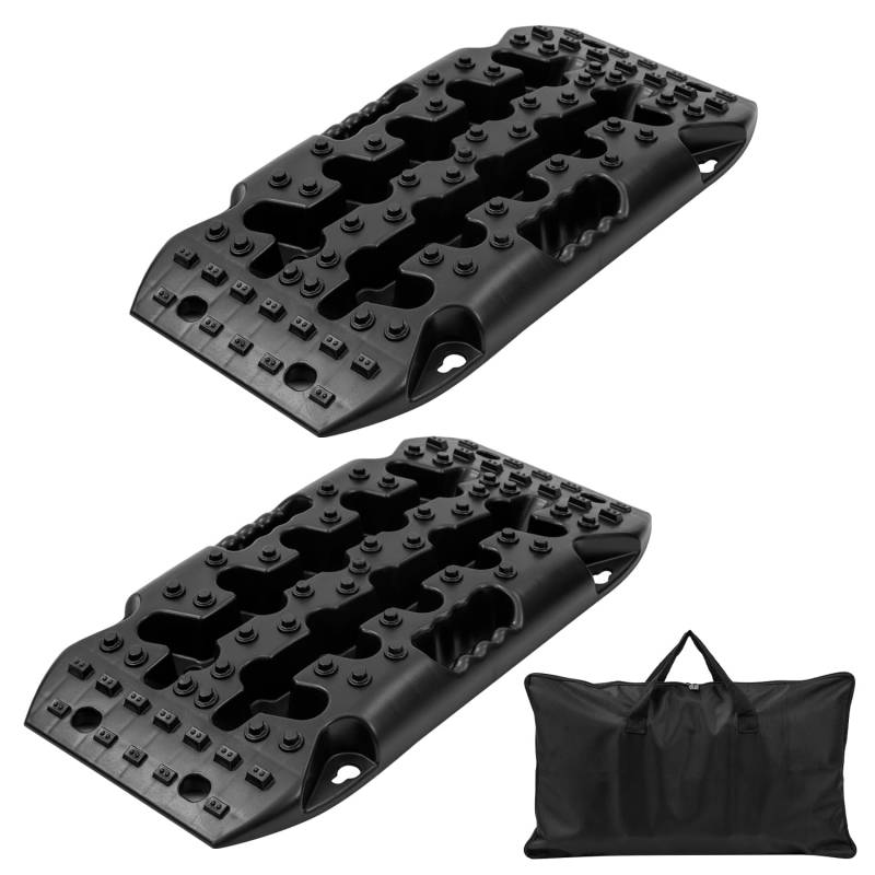 KATSU Tools 2 Stück Bergungs-Traktionsbretter, 10T Bergungs-Trackpads für Sand/Schlamm/Schnee im Gelände, für PKW, SUV, LKW, Notfall von KATSU Tools