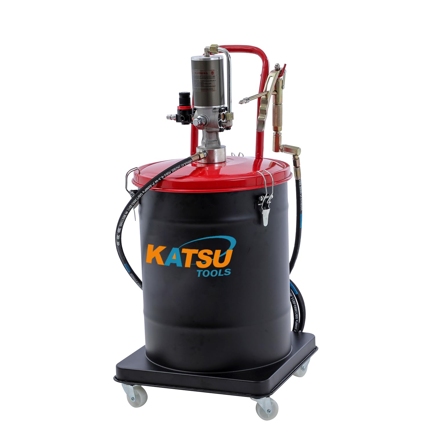 KATSU Tools Pneumatische Fettpumpe, 40 Liter, Tragbarer, Luftbetriebener Fettschmierer, 450 Bar Maximaler Pumpendruck, für Auto-/LKW-Maschinen KATSU Tools Pneumatische Fettpumpe, 40 Liter, Tragbarer, Luftbetriebener Fettschmierer, 450 Bar Maximaler Pumpendruck, für Auto-/LKW-Maschinen von KATSU Tools