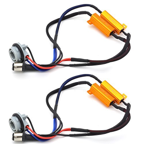 KATUR 2 x 50 W 8 Ohm 1157 BAY15D 7528 1196 1034 1016 LED-Lastwiderstände Ersatz schnelles Hyper Blitzlicht für LED Blinker Blinklicht oder LED Kennzeichenbeleuchtungsfehler von KATUR