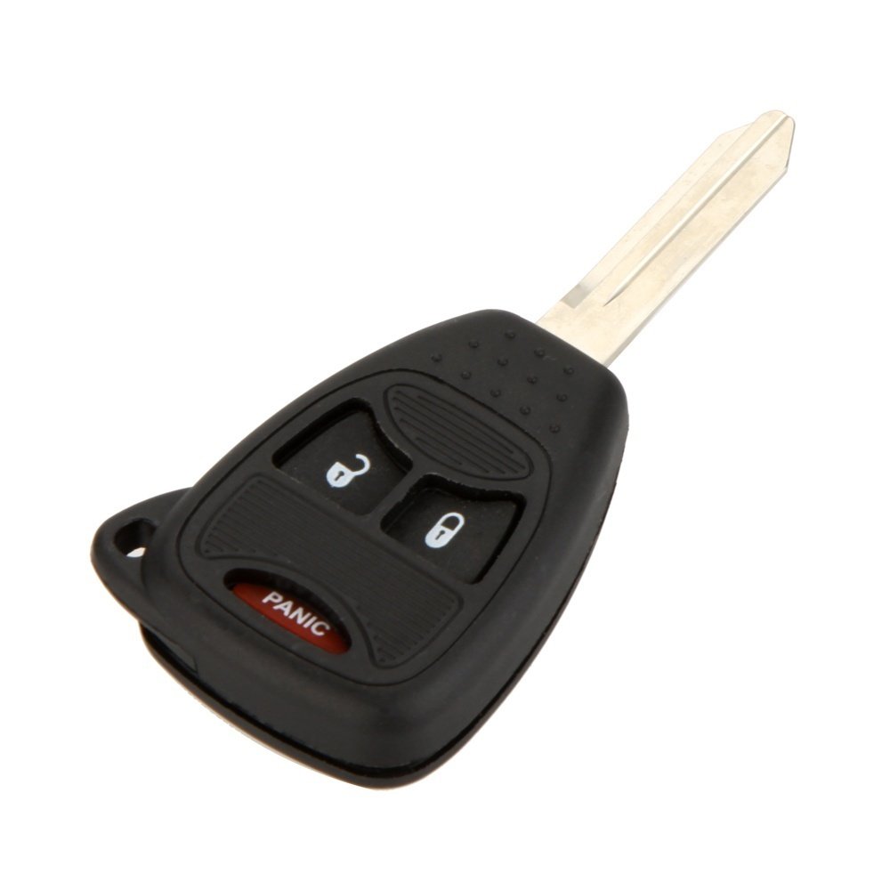 KATUR 3 Tasten Autoschlüssel Fall Compatible with Chrysler Dodge Uncut Blade Blank Autoschlüssel Shell Remote Key Fall Auto Abdeckung Ersatz Fob von KATUR