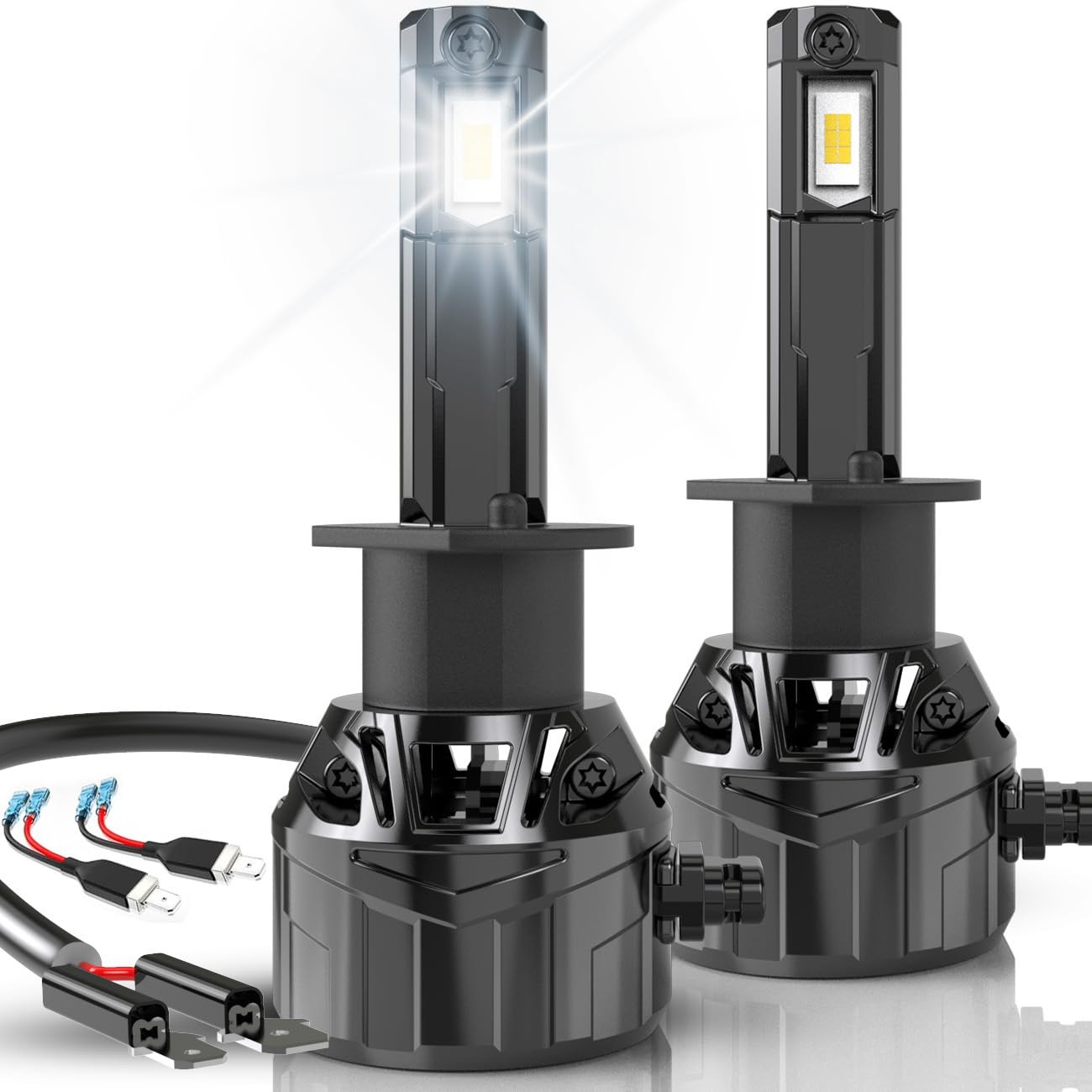 KATUR H1 Halogenlampen Super Helle Ultra 6000K Weiße 40000LM H1 Halogen Scheinwerferlampen, 2 Stück Lampen KATUR H1 Halogenlampen Super Helle Ultra 6000K Weiße 40000LM H1 Halogen Scheinwerferlampen, 2 Stück Lampen von KATUR