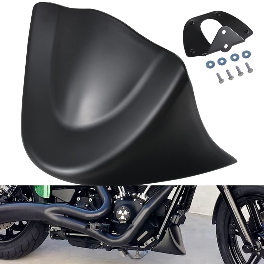 KATUR Motorrad Kinnverkleidung Unterer Frontspoiler Luftdamm Kompatibel Mit Harley Davidson Sportster 2004–2014 Xl883 Xl1200 2004–2015 (Mattschwarz) von KATUR