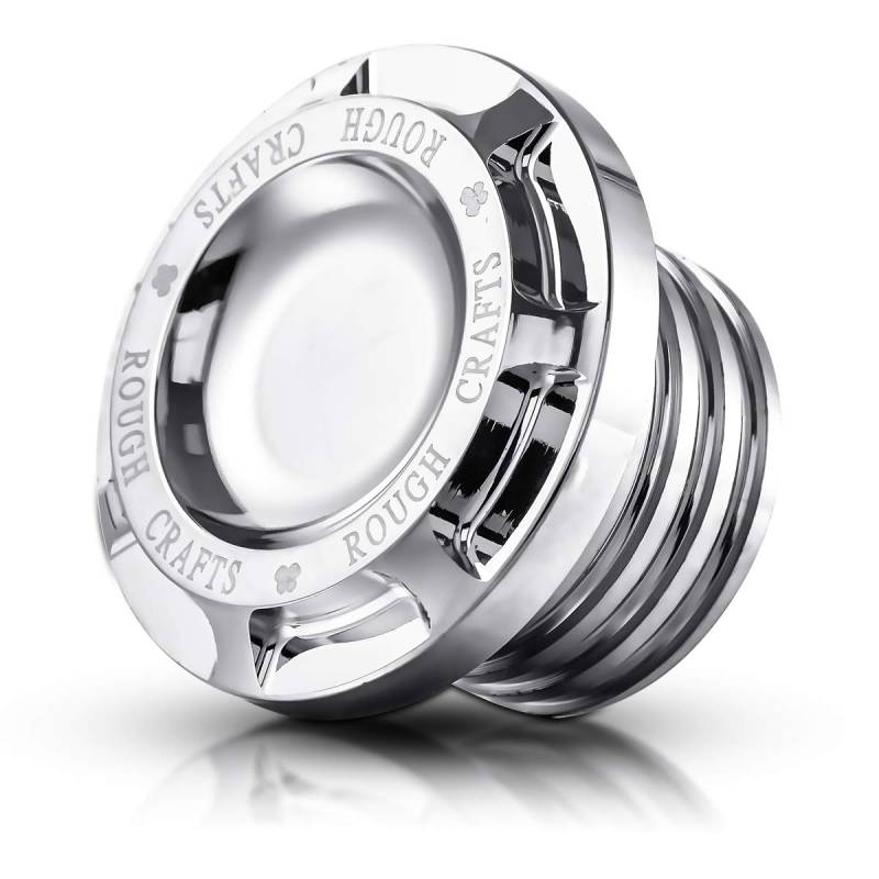 KATUR Motorrad Silber CNC Heizöldeckel Rough Crafts Unterputz Billet Aluminium Tankdeckel für Harley Sportster XL 1200 883 1996-2014 von KATUR