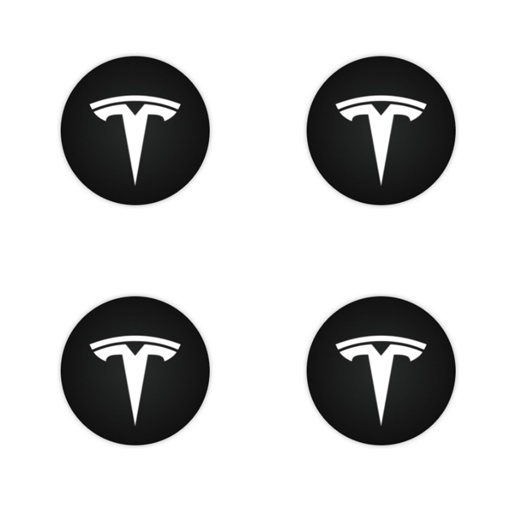 Mittelkappe (4-TLG.) für KAVANIC Tesla Model Y Model 3 Modifizierte Radkappen (Weiß/Mattschwarz) von KAVANIC