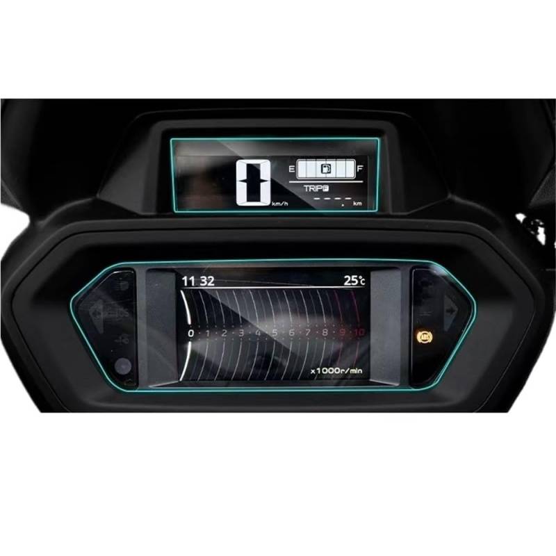 KAVSY 2023 Xmax300 Cluster Scratch Schutz Film Dash Tacho Bildschirm Fit Für XMax 300 XMAX-300 Motorrad Zubehör(2PCS) von KAVSY