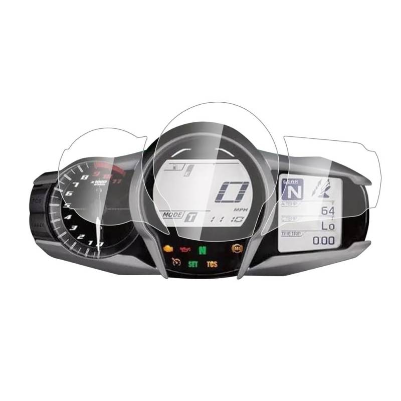 KAVSY Für FJR1300 2013-2022 Tachometer Scratch Cluster Screen Protection Instrument Instrument Film Dashboard Screen Protector(4PCS) von KAVSY
