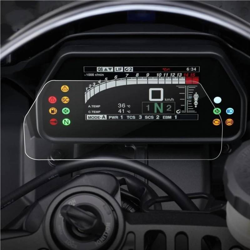 KAVSY Für YZF R1 R1M 2022 2021 Motorrad Scratch Cluster Schutz Instrument Film Zubehör Zubehör Bildschirm Dashboard(4pcs) von KAVSY