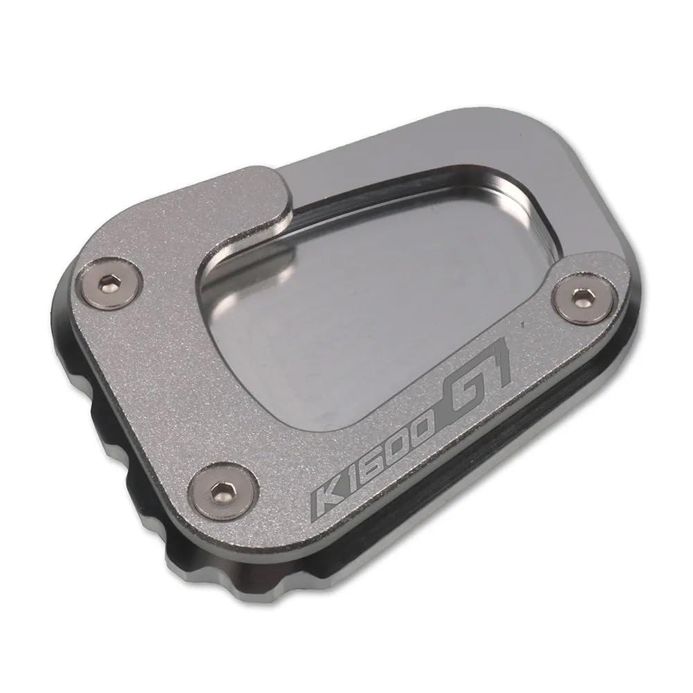 Seitenständervergrößerer Motorrad Kickstand Fuß Seitenständer Verlängerungspolster Stützplatte Vergrößern Ständer Für B&MW K1600B K1600 GT GTL 2017-2023(Gray-K1600GT) von KAVSY