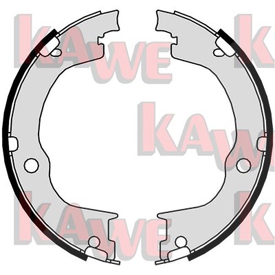 Kawe Bremsbackensatz, Feststellbremse [Hersteller-Nr. 09750] für Chevrolet, Opel, Vauxhall von KAWE