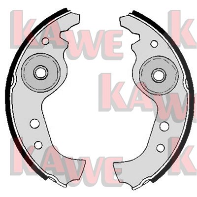 Kawe Bremsbackensatz [Hersteller-Nr. 00890] für Abarth, Autobianchi, Fiat, Fso, Innocenti, Lancia, Saab, Seat, Yugo, Zastava von KAWE