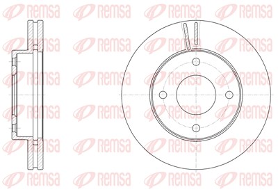Kawe 1x Bremsscheibe [Hersteller-Nr. 6153210] für Nissan von KAWE