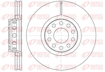 Kawe 1x Bremsscheibe [Hersteller-Nr. 659210] für Audi, VW von KAWE