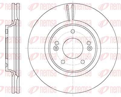 Kawe Bremsscheibe Vorderachse belüftet [Hersteller-Nr. 6178110] für Hyundai, Kia von KAWE