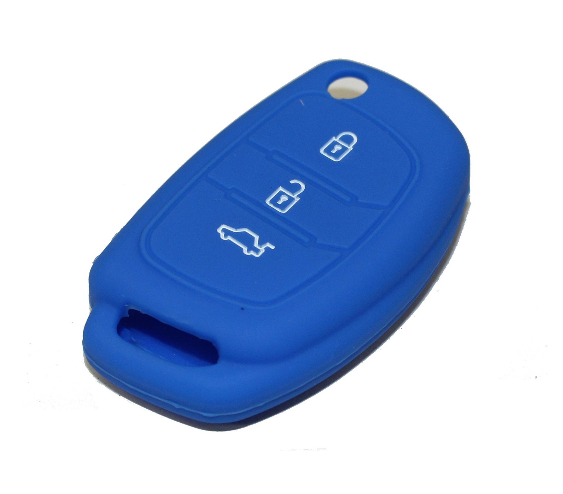 Schlüssel-Schale aus Silikon für Hyundai I10, I20, IX25, IX35, IX55, Accent blau von KAWIN