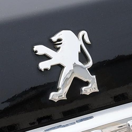 Auto-Logo für Peugeot 1007, Hohe Qualität Zink Auto-Logo Abzeichen Auto-Logo Abnehmbarer Aufkleber Auto-Innenraum-Zubehör.,Silver von KAYEF