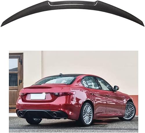 Auto ABS Carbon Fiber Heckspoiler, für Alfa Romeo Giulia 2017-2020 Kunststoff Heckflügel lippe Kofferraum Spoiler Flügel von KAYIWA