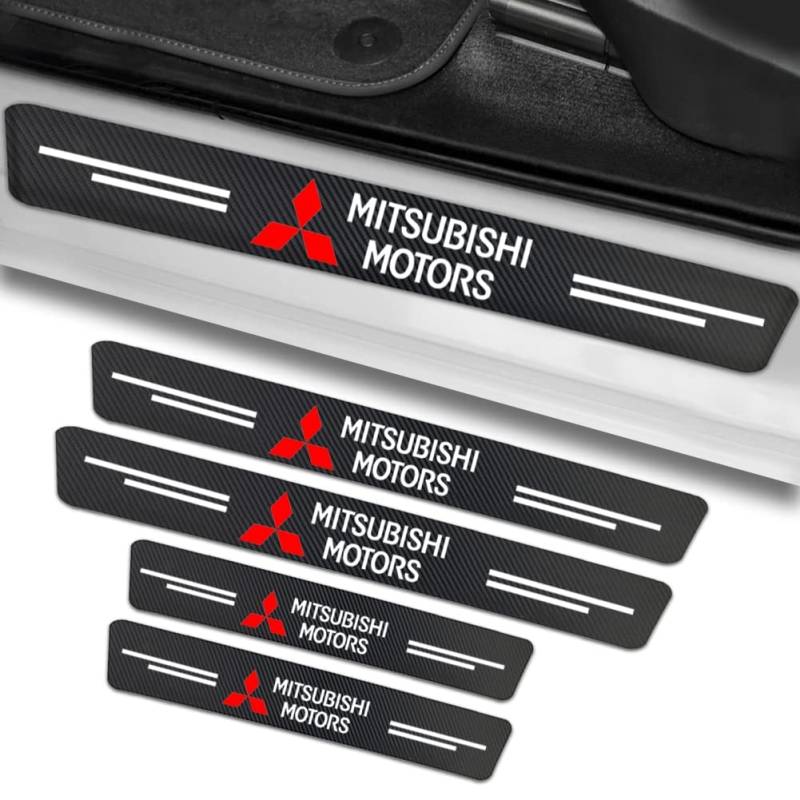 4PCS Autotürschwellenschutz für Mitsubishi Carisma, Türseitenkantenschutz aus Kohlefaser, Autotürkantenschutz Türeinstiegsschutzaufkleber von KAddu