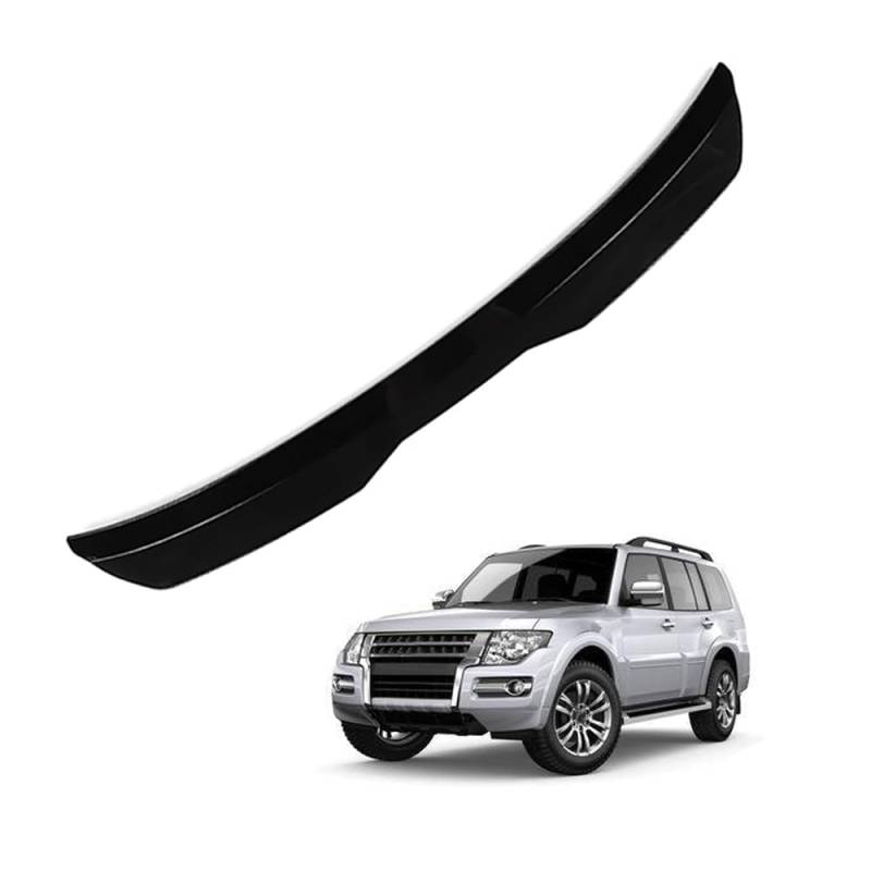 Auto Heckspoiler Spoiler für Mitsubishi Pajero 2016 2017 2018 2019 2020, ABS Auto HeckflüGel Dekoration Spoiler FlüGel, Roof Rear Spoiler Lip Attachments Accessories,A Black von KBDDM
