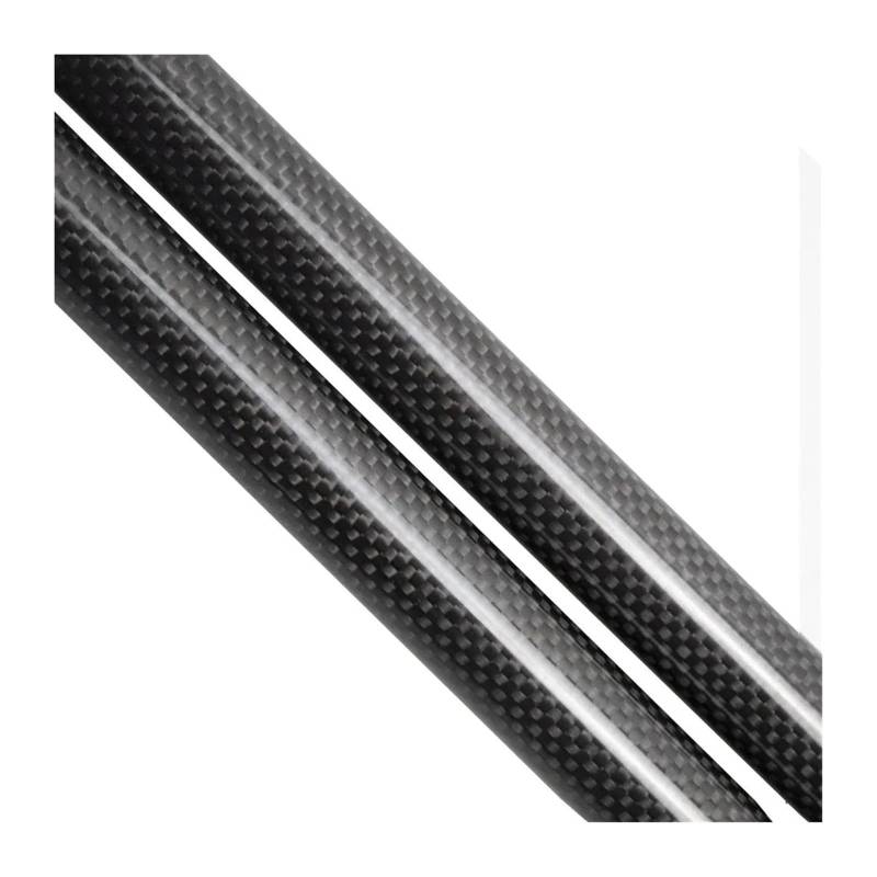 Hydraulische Federstange Für T&oyota Für Hilux 8th 2015-2023 4x4 Pickup Lift Unterstützung Dämpfer Stange Heckklappe Unterstützen Federbein Kit 2PCS(Black carbon fiber) von KBKEUBUAD