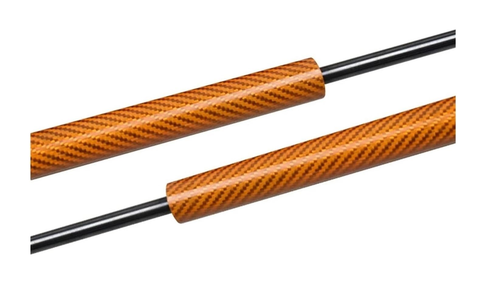 Hydraulische Federstange Für VW Für Polo Mk5 6R 6C 61 2009-2017 Fließheck-Gasdruckfedern Lift Support Spring Absorber Dämpfer(Orange carbon fiber) von KBKEUBUAD
