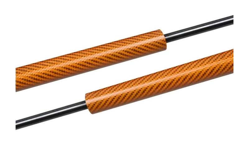 Hydraulische Federstange Für VW Für Polo Mk5 6R 6C 61 2009-2017 Fließheck-Gasdruckfedern Lift Support Spring Absorber Dämpfer(Orange carbon fiber) von KBKEUBUAD