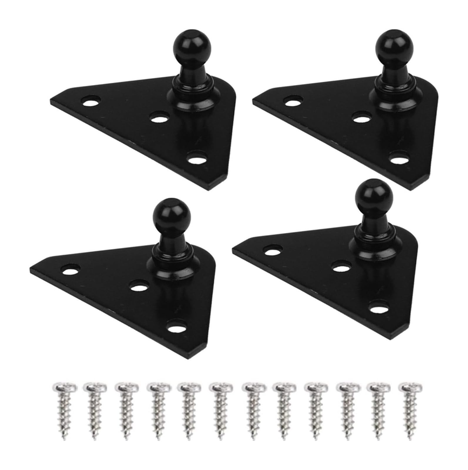 Hydraulische Federstange Universal-Gasfederstreben Hebeunterstützung Stoßdämpfer Stahlsockel 2/4er-Pack Für Die Motorhaube(BLACK 4PCS) von KBKEUBUAD