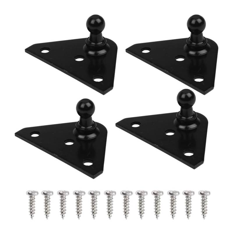 Hydraulische Federstange Universal-Gasfederstreben Hebeunterstützung Stoßdämpfer Stahlsockel 2/4er-Pack Für Die Motorhaube(BLACK 4PCS) von KBKEUBUAD