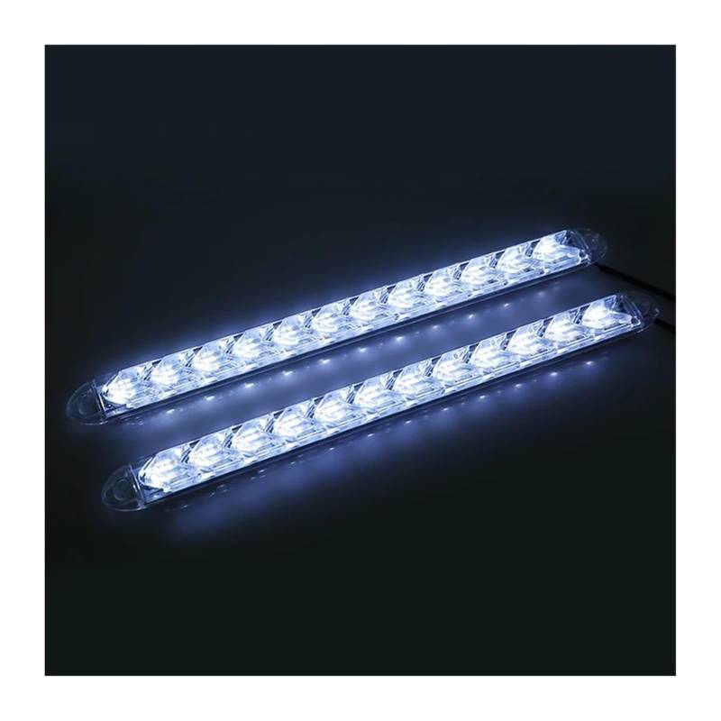 KBKEUBUAD Blinkerlicht DRL Blinker 12V LED Fließende Bernsteinfarbene Pfeile Flexibel Wasserdicht Universal Auto Rücklicht 2St(Weiß,9LED White) von KBKEUBUAD