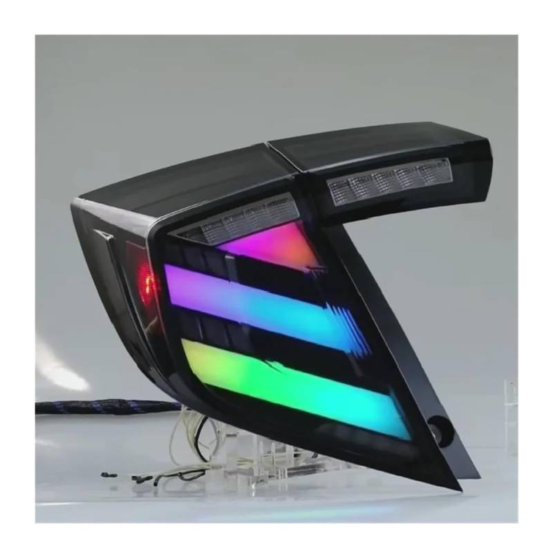 KBKEUBUAD Blinkerlicht Für Civic Für Typ R 10th Fließheck 2016-2021 LED Blinker Brems Rückfahr Licht Montage(RGB) von KBKEUBUAD