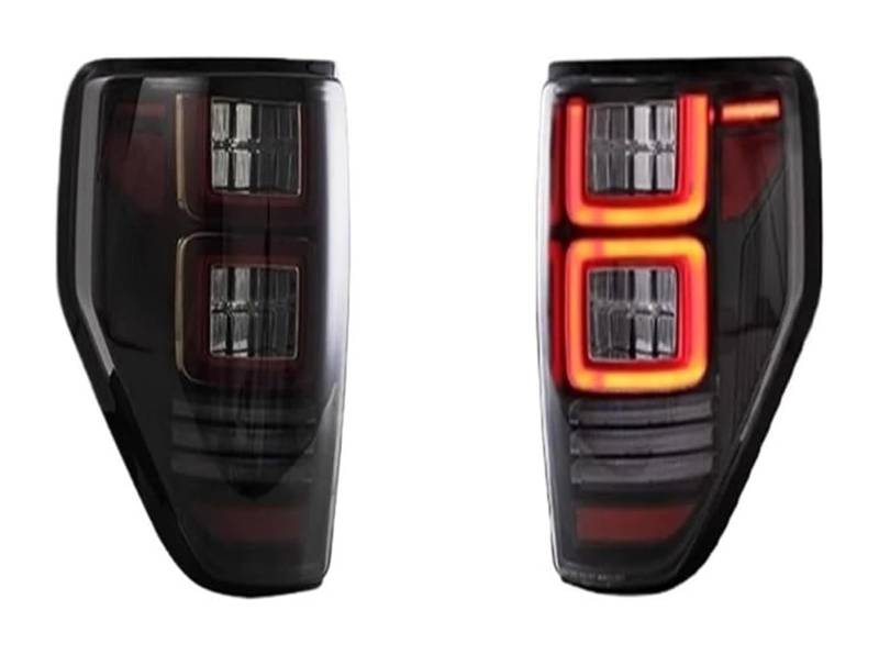 KBKEUBUAD Blinkerlicht Für F150 Pickup Truck 2009-2014 W/Rot Blinker Lampe Montage Passagier & Fahrer Seite Lichter Montage LED(Smoked) von KBKEUBUAD